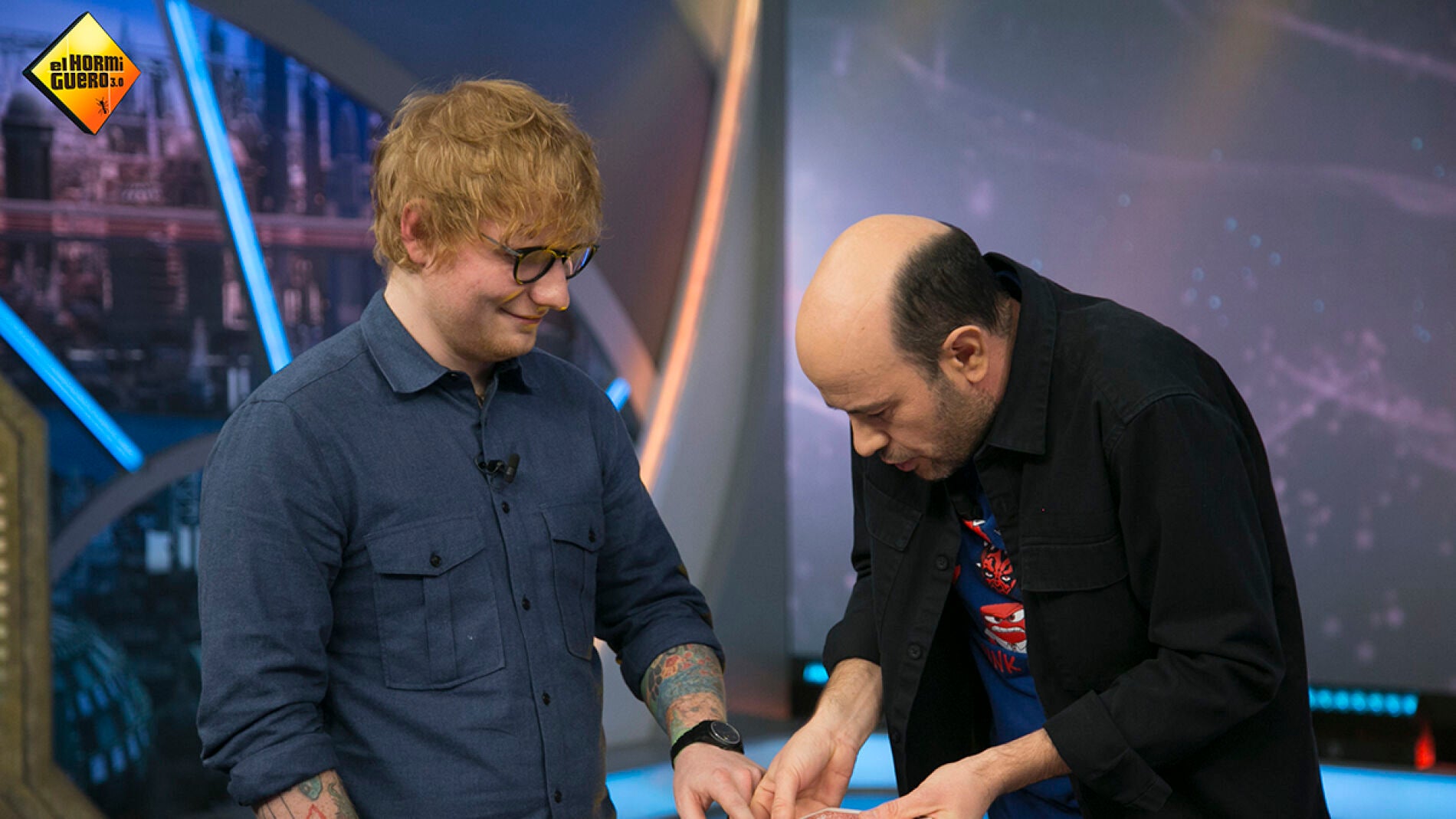 Ed Sheeran y Jandro en 'El Hormiguero 3.0'.