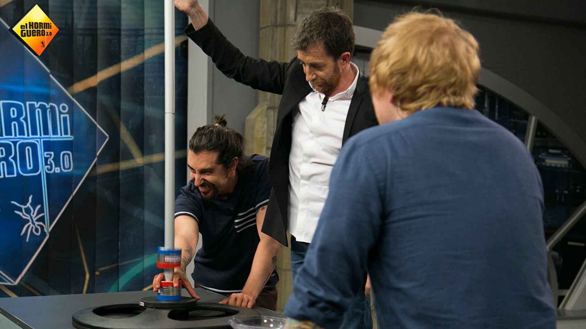 Marron, Pablo Motos y Ed Sheeran en 'El Hormiguero 3.0'.