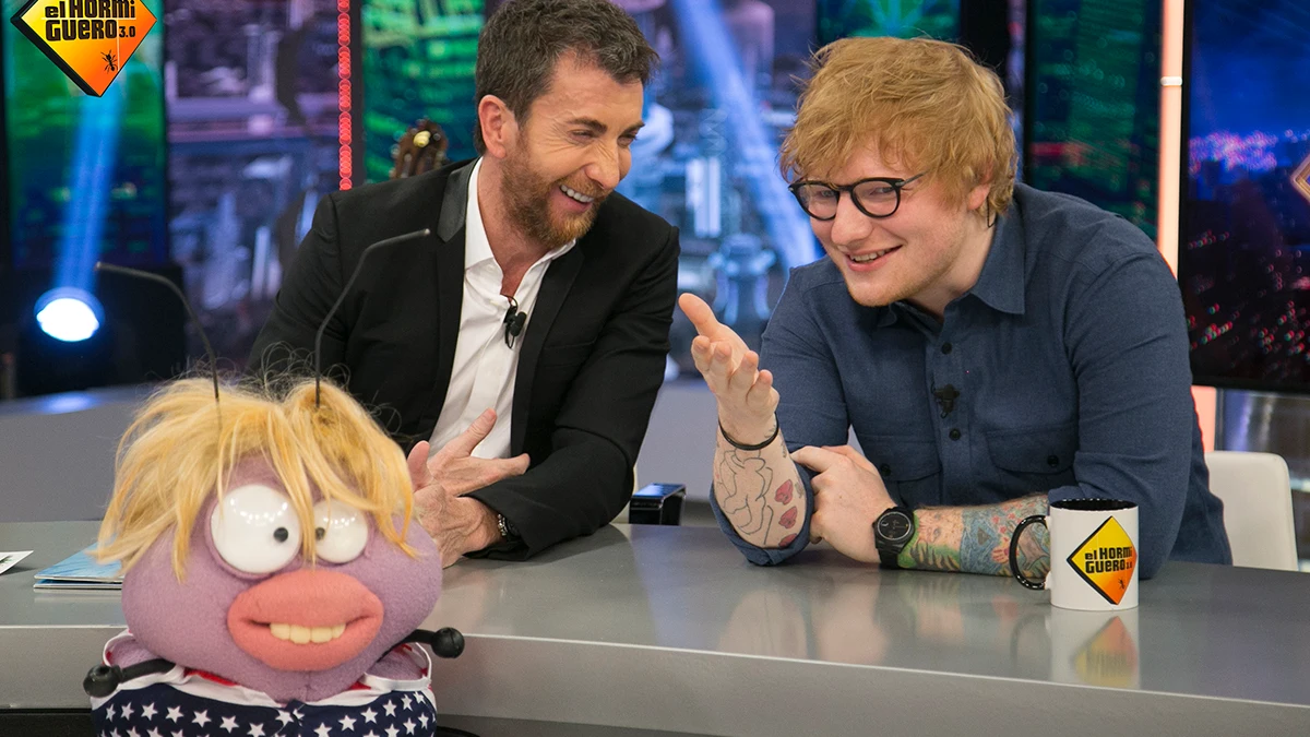 Petancas, Pablo Motos y Ed Sheeran en 'El Hormiguero 3.0'.