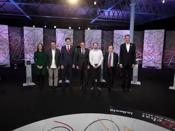 Los representantes de los siete partidos que han participado en el debate a siete previo al 21D Los representantes de los siete partidos que han participado en el debate a siete previo al 21D