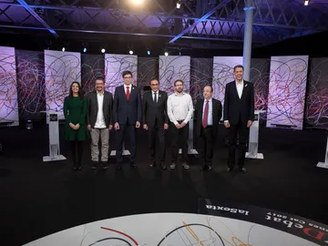 Los representantes de los siete partidos que han participado en el debate a siete previo al 21D Los representantes de los siete partidos que han participado en el debate a siete previo al 21D