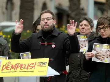 El número tres de la candidatura de la CUP por Barcelona, Vidal Aragonés El número tres de la candidatura de la CUP por Barcelona, Vidal Aragonés