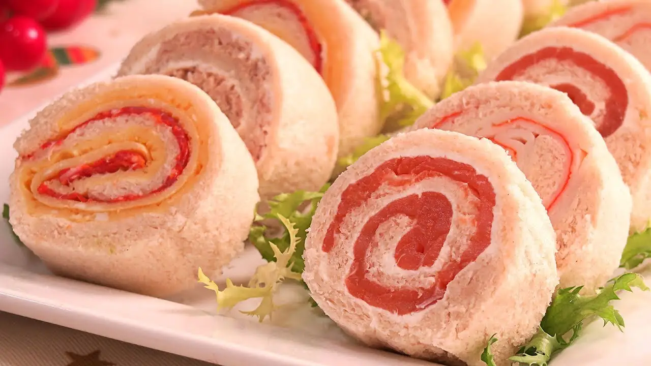 Rollitos de Canapés con Pan de Molde muy Fáciles Rápidos y Económicos. Cocina para todos