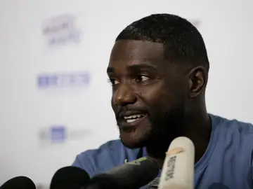 Justin Gatlin, en rueda de prensa Justin Gatlin, en rueda de prensa