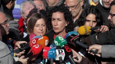 Raül Romeva, Joan Tardá y Marta Rovira cierran campaña frente a la prisión de Estremera
