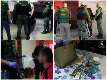 Combo de fotografías facilitadas por la Guardia Civil de una operación conjunta con la Policía de Rumanía, coordinada por Europol y Eurojust Combo de fotografías facilitadas por la Guardia Civil de una operación conjunta con la Policía de Rumanía, coordinada por Europol y Eurojust