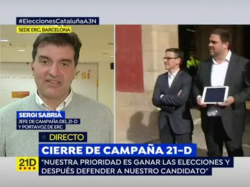 Sergi Sabrià, jefe de campaña del 21-D y portavoz de ERC Sergi Sabrià, jefe de campaña del 21-D y portavoz de ERC