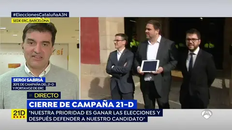 Sergi Sabrià, jefe de campaña del 21-D y portavoz de ERC Sergi Sabrià, jefe de campaña del 21-D y portavoz de ERC