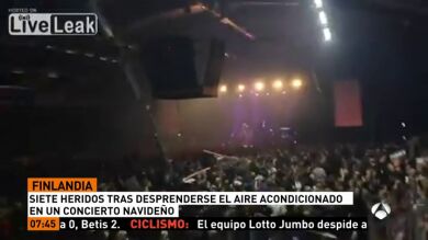 Siete heridos tras desprenderse el aire acondicionado en un concierto en Finlandia