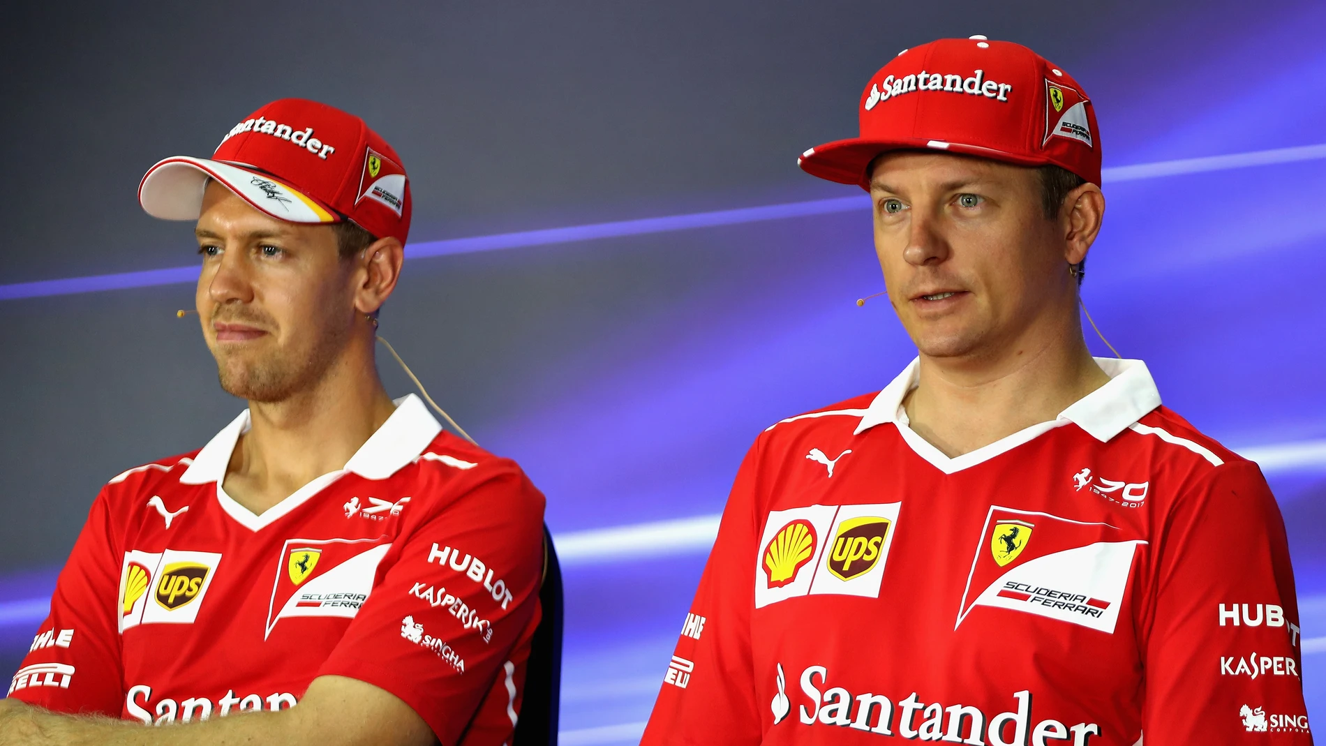 Vettel y Raikkonen, pilotos de Ferrari