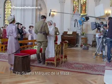 Rodaje de la boda de Fidel y Julia en 'Tiempos de Guerra'. Rodaje de la boda de Fidel y Julia en 'Tiempos de Guerra'.