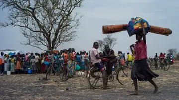 un grupo de desplazados de la República Democrática del Congo un grupo de desplazados de la República Democrática del Congo