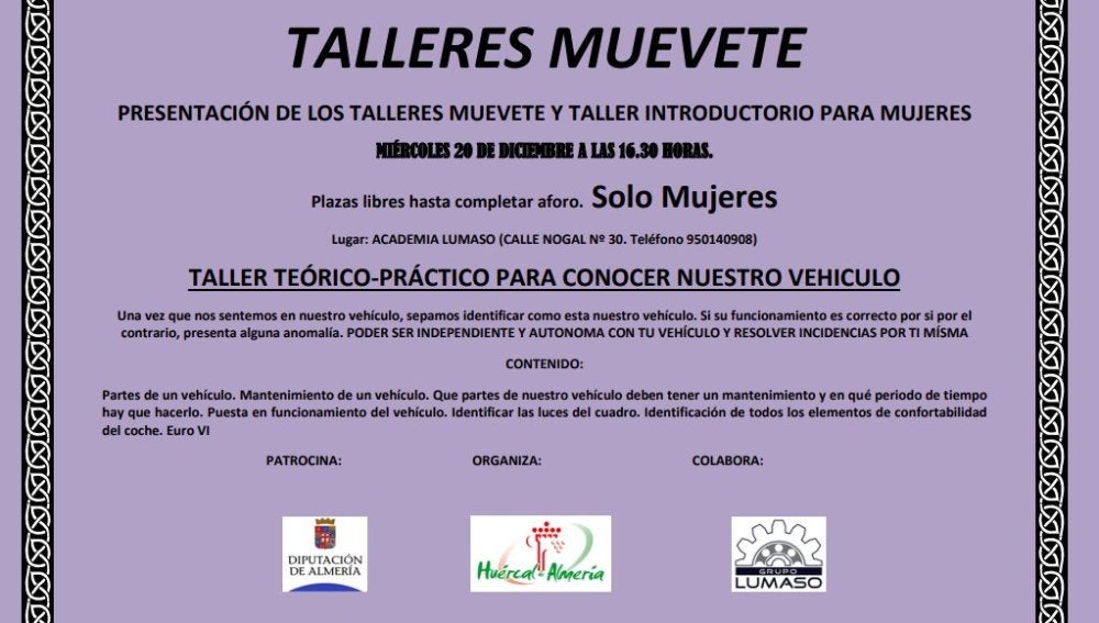 El cartel del curso