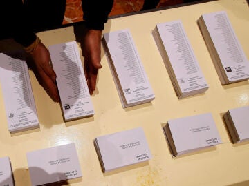 Papeletas electorales de en Cataluña