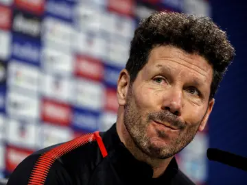 Simeone, en rueda de prensa Simeone, en rueda de prensa