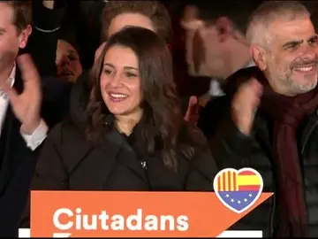 Arrimadas, tras ganar las elecciones en Cataluña en 2017 Arrimadas, tras ganar las elecciones en Cataluña en 2017