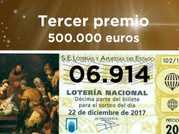 06.914, tercer premio de la Lotería de Navidad