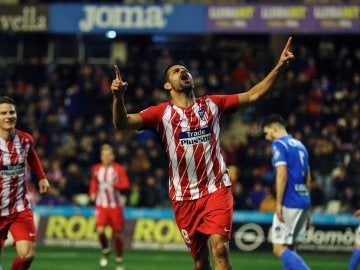 Diego Costa celebra su gol ante el Lleida
