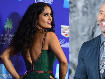 Salma Hayek y Dwayne Johnson Salma Hayek y Dwayne Johnson