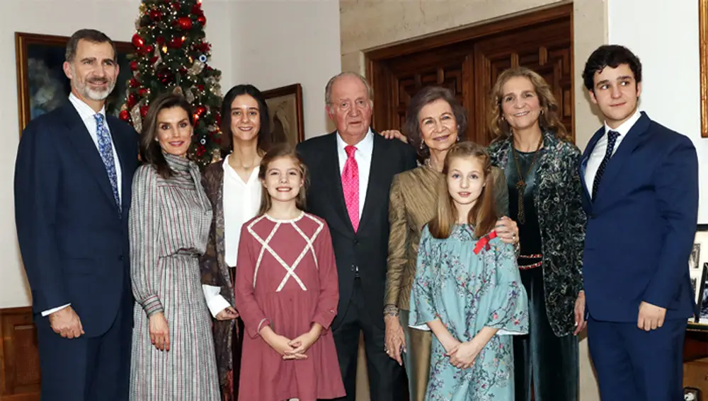 La familia real en el 80 cumpleaños del rey Juan Carlos