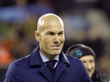 Zidane, durante el partido con el Celta