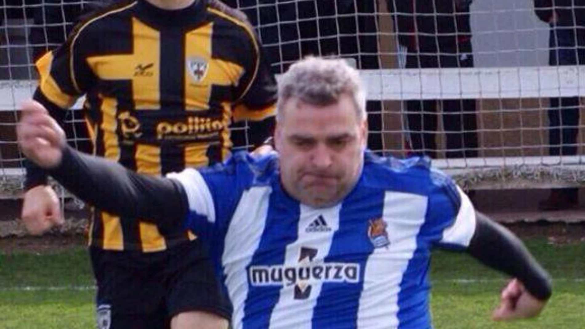 Javi De Pedro, en un partido de veteranos Javi De Pedro, en un partido de veteranos