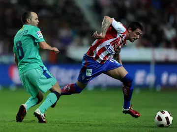 Nacho Novo en un partido con el Sporting Nacho Novo en un partido con el Sporting