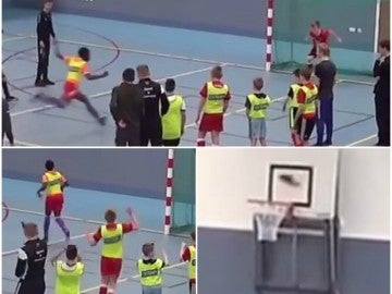 Gol y canasta al mismo tiempo