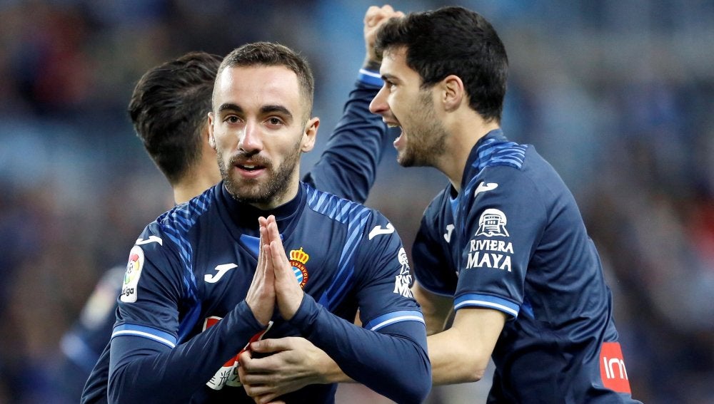 Darder celebra su gol ante el Málaga en La Rosaleda