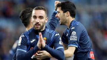 Darder celebra su gol ante el Málaga en La Rosaleda
