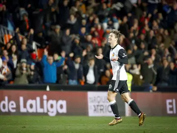 Vietto celebra un gol ante Las Palmas en Mestalla Vietto celebra un gol ante Las Palmas en Mestalla