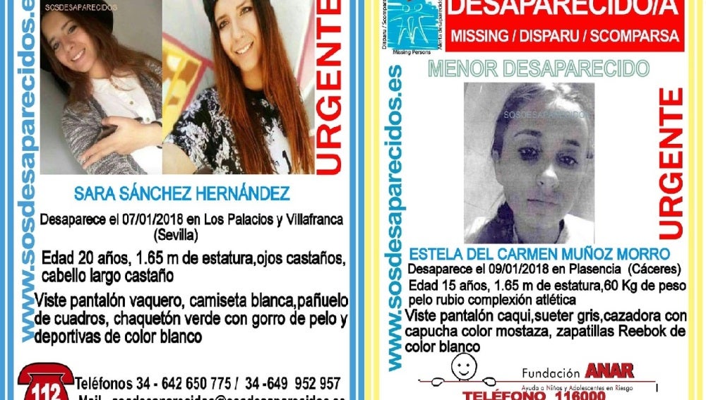 Las dos jóvenes desaparecidas