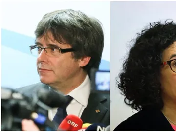 Carles Puigdemont y Marta Rovira Carles Puigdemont y Marta Rovira