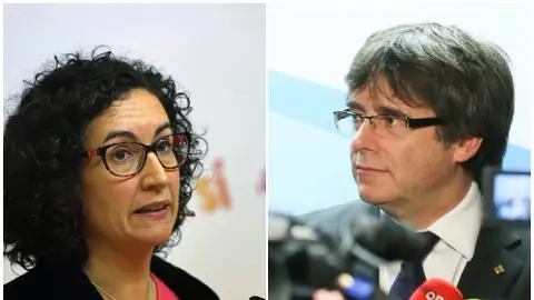 Marta Rovira y Carles Puigdemont Marta Rovira y Carles Puigdemont