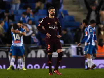 Gerard Piqué, contra el Espanyol Gerard Piqué, contra el Espanyol