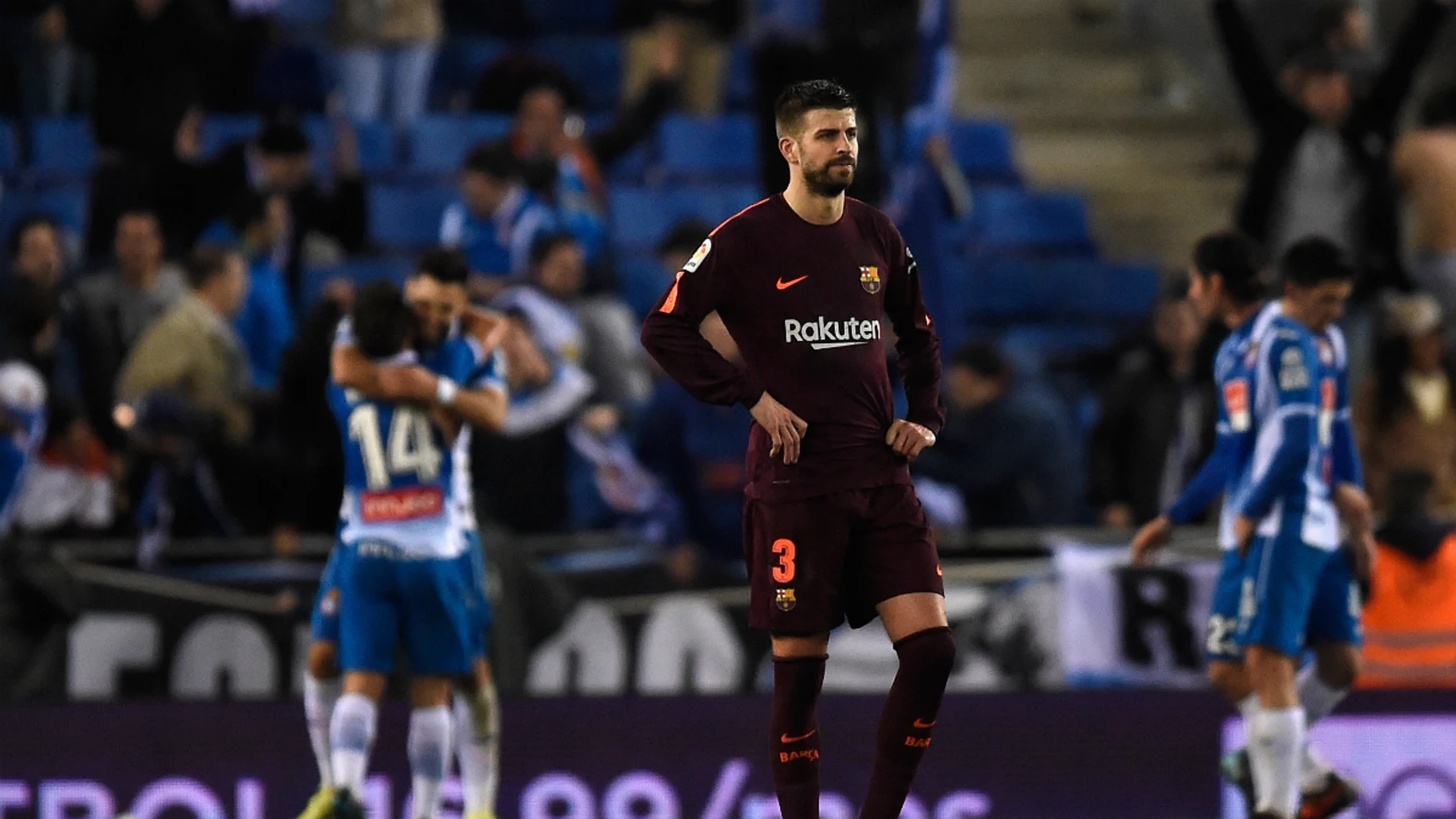 Gerard Piqué, contra el Espanyol Gerard Piqué, contra el Espanyol
