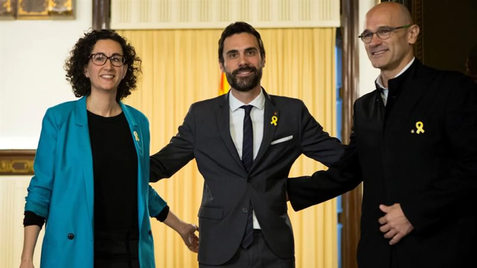 Marta Rovira, Roger Torrent y Raül Romeva Marta Rovira, Roger Torrent y Raül Romeva