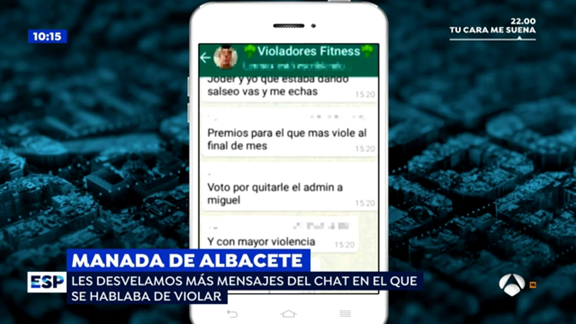'Espejo PÃºblico' revela nuevos mensajes de la 'Manada de Albacete': ""