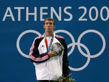 Michael Phelps, durante los Juegos de Atenas de 2004 Michael Phelps, durante los Juegos de Atenas de 2004