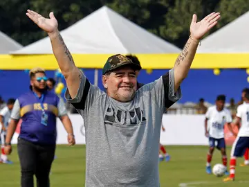 Maradona en un acto Maradona en un acto