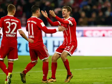 El Bayern celebrando el gol El Bayern celebrando el gol
