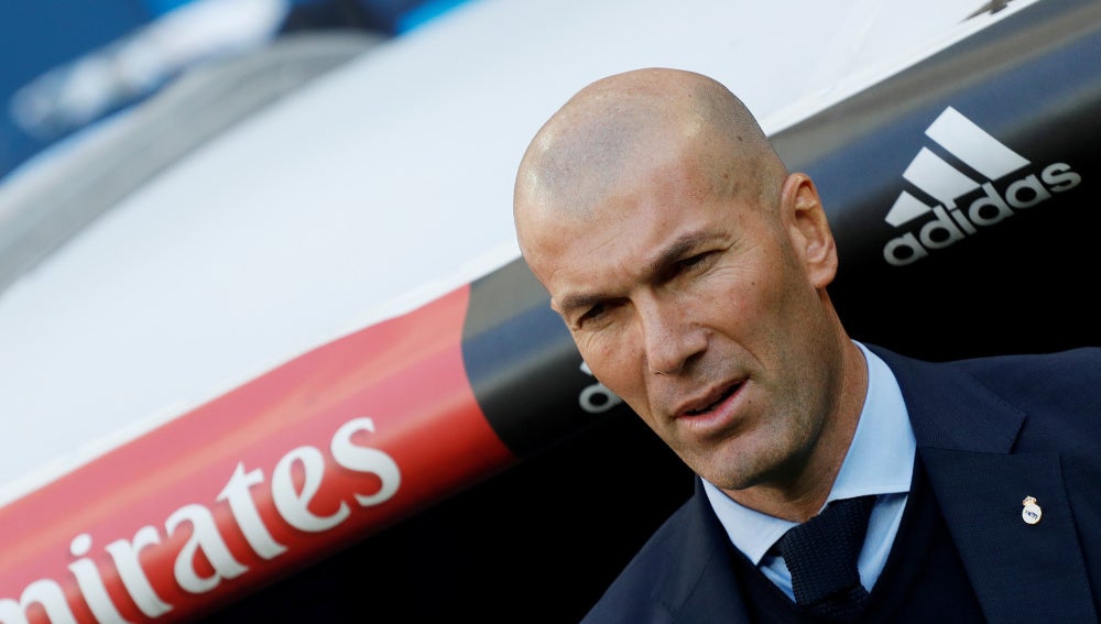 Zidane, durante el partido contra el Deportivo