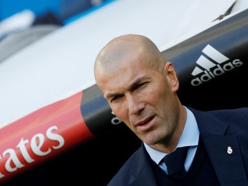 Zidane, durante el partido contra el Deportivo