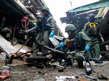 Imagen del mercado en el que explotó una bomba en Tailandia Imagen del mercado en el que explotó una bomba en Tailandia