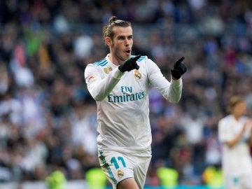 Gareth Bale celebra un gol con el Real Madrid