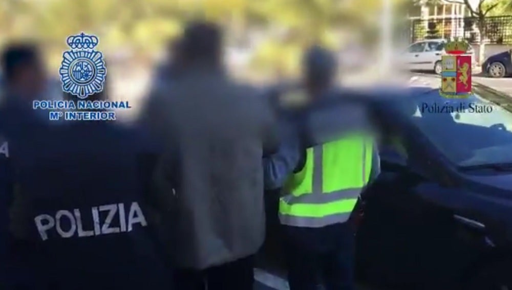 Imagen de la detención del mafioso Pellegrinetti