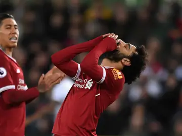 Salah se desespera ante el Swansea Salah se desespera ante el Swansea