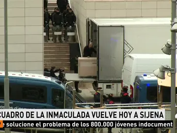 El Gobierno de Aragón recoge este martes en Lleida el cuadro de la Inmaculada El Gobierno de Aragón recoge este martes en Lleida el cuadro de la Inmaculada