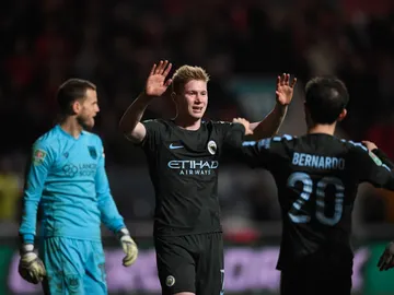 Kevin De Bruyne celebra su gol con el Manchester City Kevin De Bruyne celebra su gol con el Manchester City