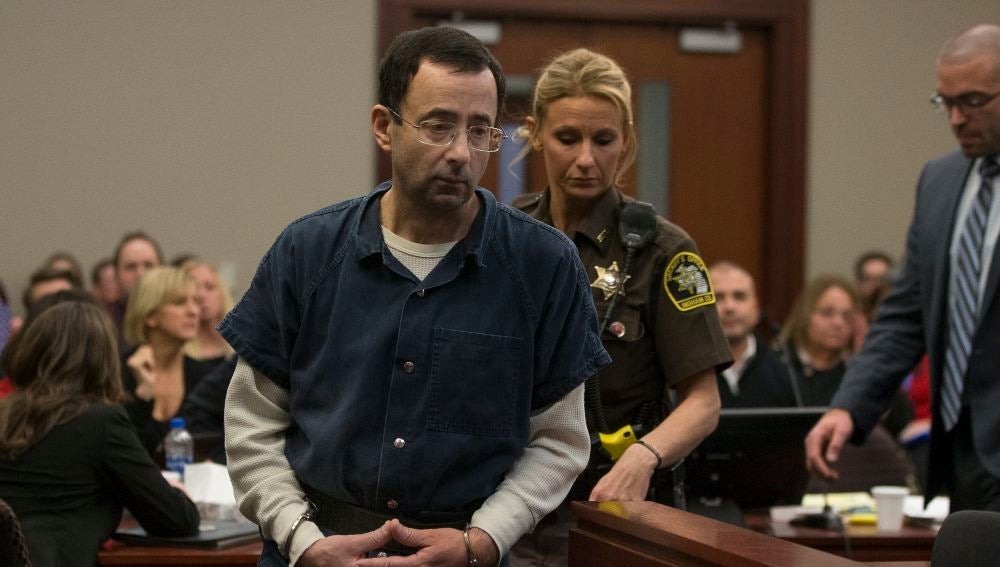 Larry Nassar, durante el juicio por abusos sexuales